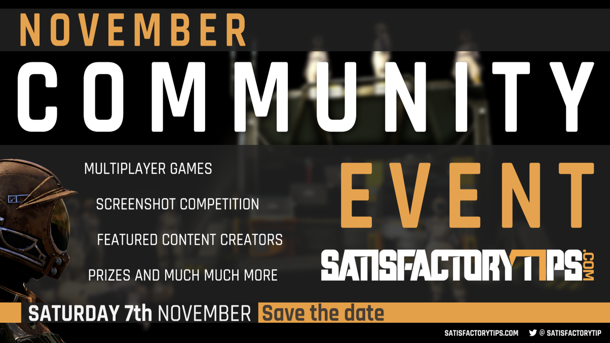 Satisfactorytips Official November Community Event